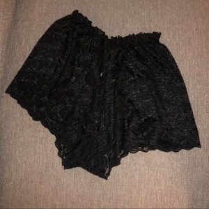 American Apparel Black Lace Shorts